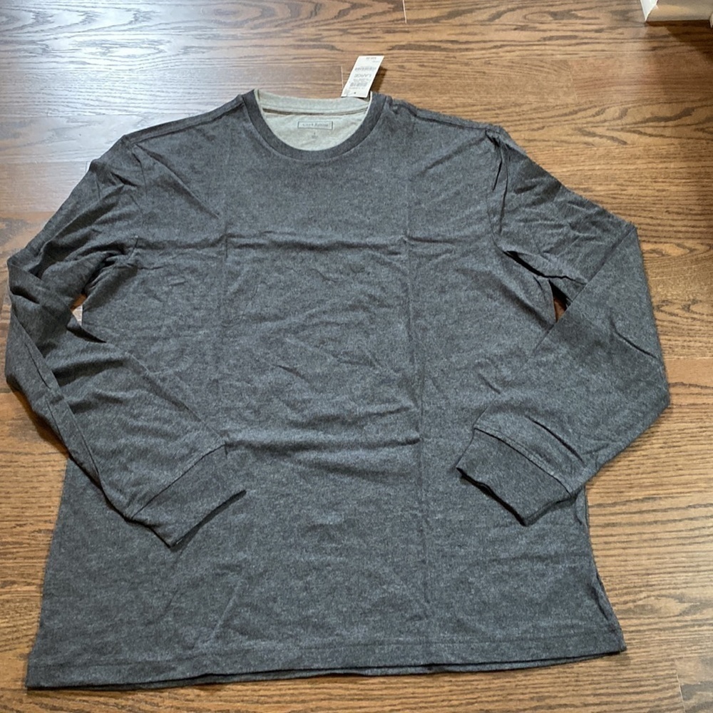 NWT mens Club Room double neck long sleeve knit shirt